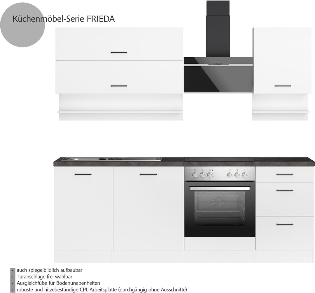 KOCHSTATION Küchenzeile KS-Frieda | Weiß