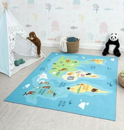 the carpet Teppich Happy Life | Blau