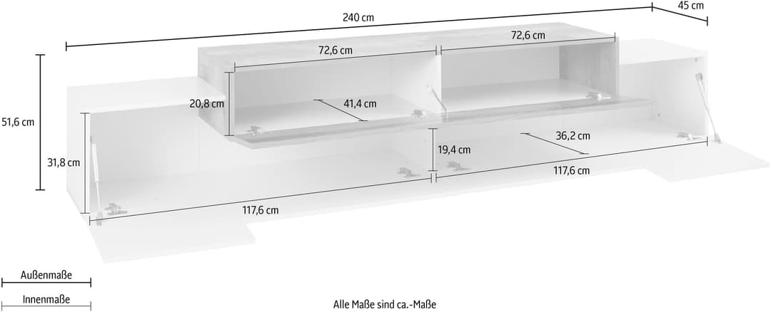 Home affaire Lowboard Coro | Weiß