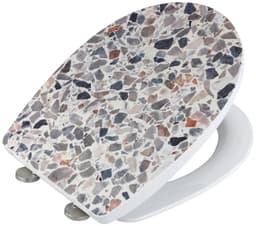 WENKO WC-Sitz Terrazzo High Gloss | Mehrfarbig