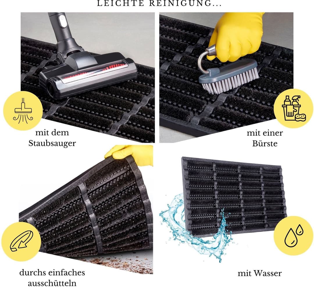 HANSE Home Brushes Mat Fußmatte | Schwarz