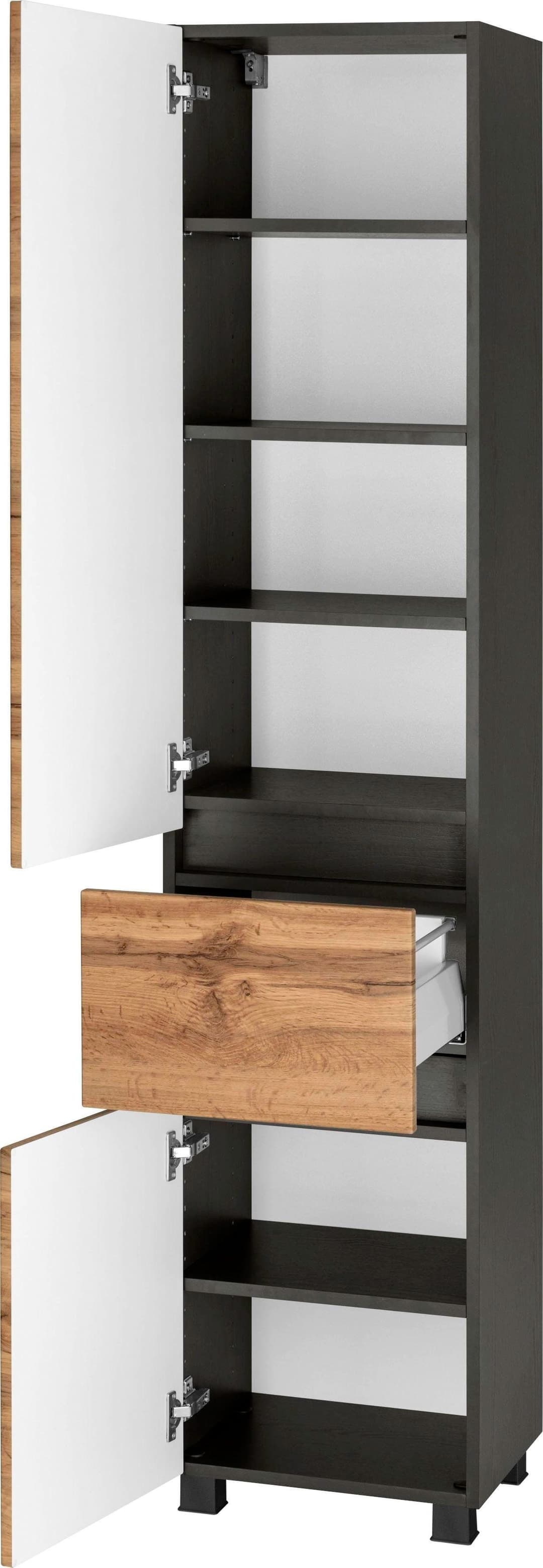 welltime Hochschrank Lucca | Holztöne