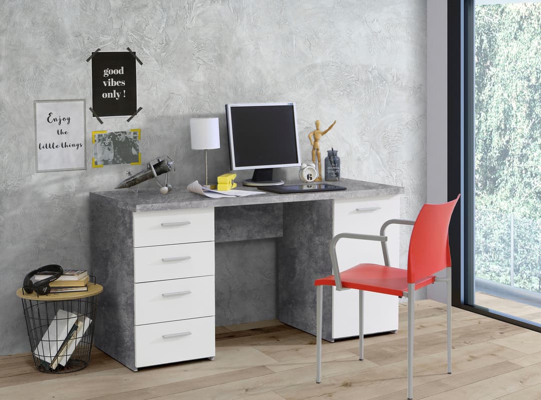 FORTE Schreibtisch Netta | Grau