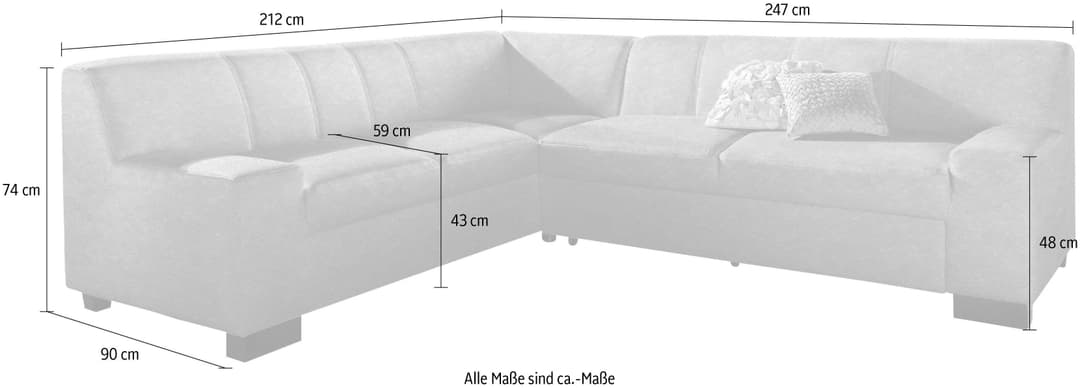 DOMO collection Ecksofa Norma | Beige