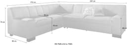 DOMO collection Ecksofa Norma | Beige