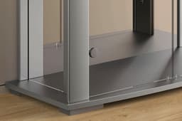 fif möbel Vitrine STELLA | Silber