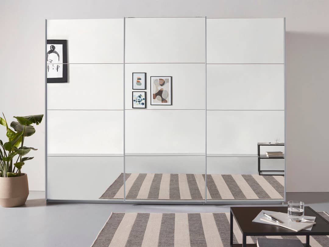 rauch Schwebetürenschrank Kleiderschrank ORACLE | Weiß