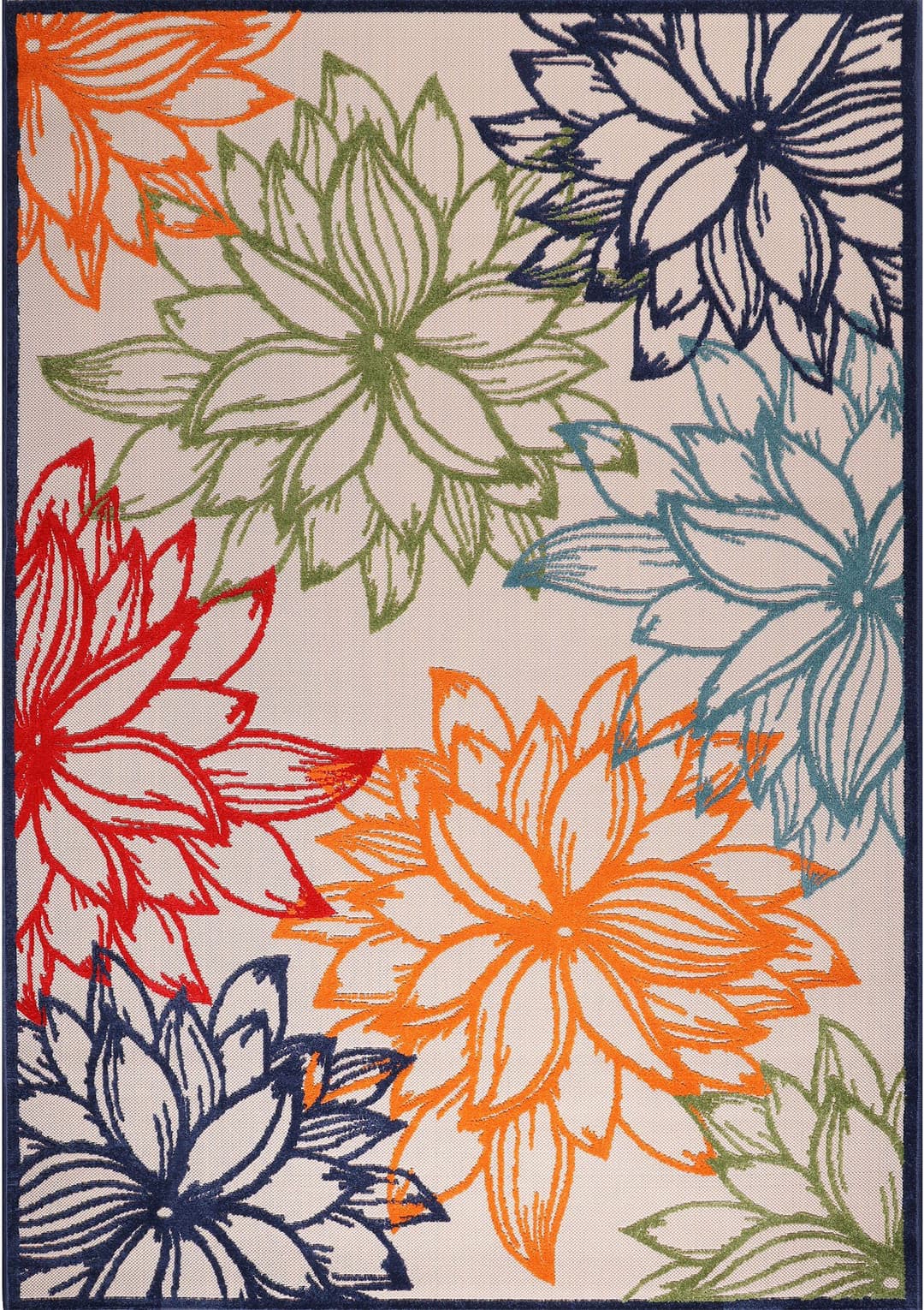 Sanat Teppich Floral 2 Outdoor | Mehrfarbig