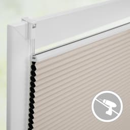 LICHTBLICK ORIGINAL Wabenplissee Thermo-Plissee Klemmfix | Beige