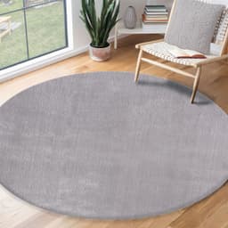 the carpet Teppich Relax rund | Grau
