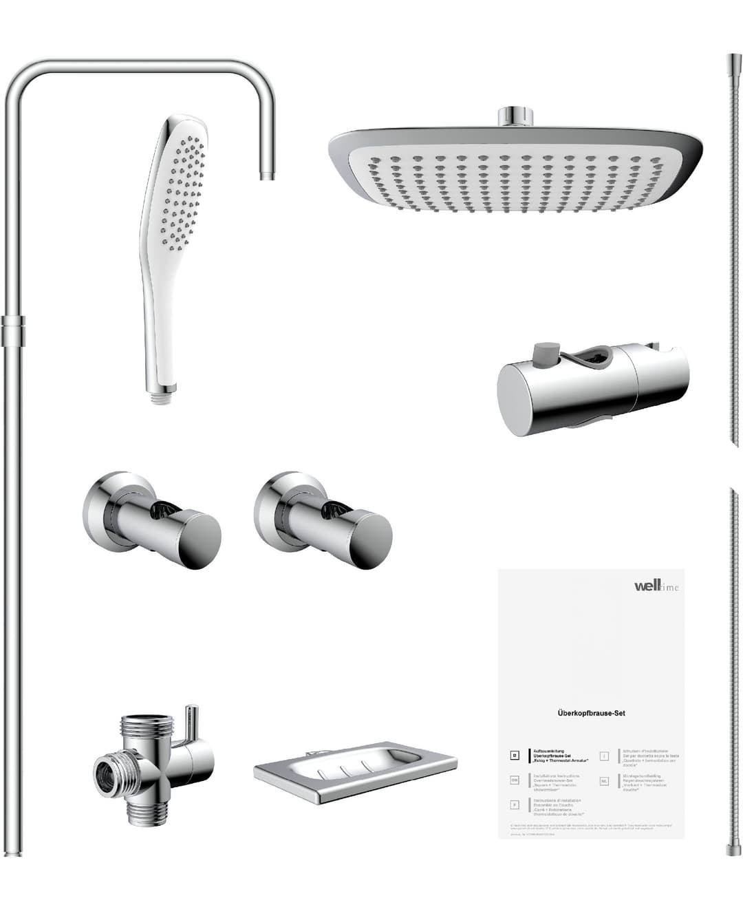 welltime Brausegarnitur FABIA | Silber