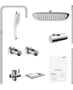 welltime Brausegarnitur FABIA | Silber