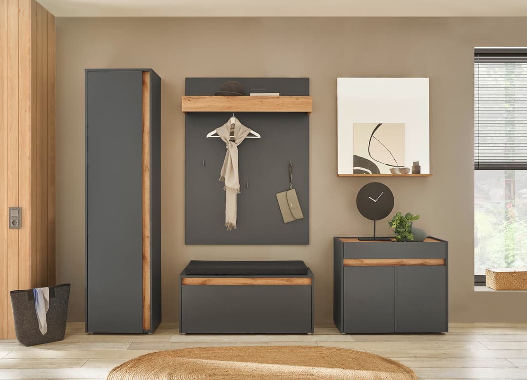 Home affaire Garderoben-Set GIRON/CiTY | Grau