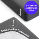 Wolkenfeld Spannbettlaken | Grau 2