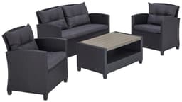 KONIFERA Gartenlounge-Set St. Tropez | Schwarz