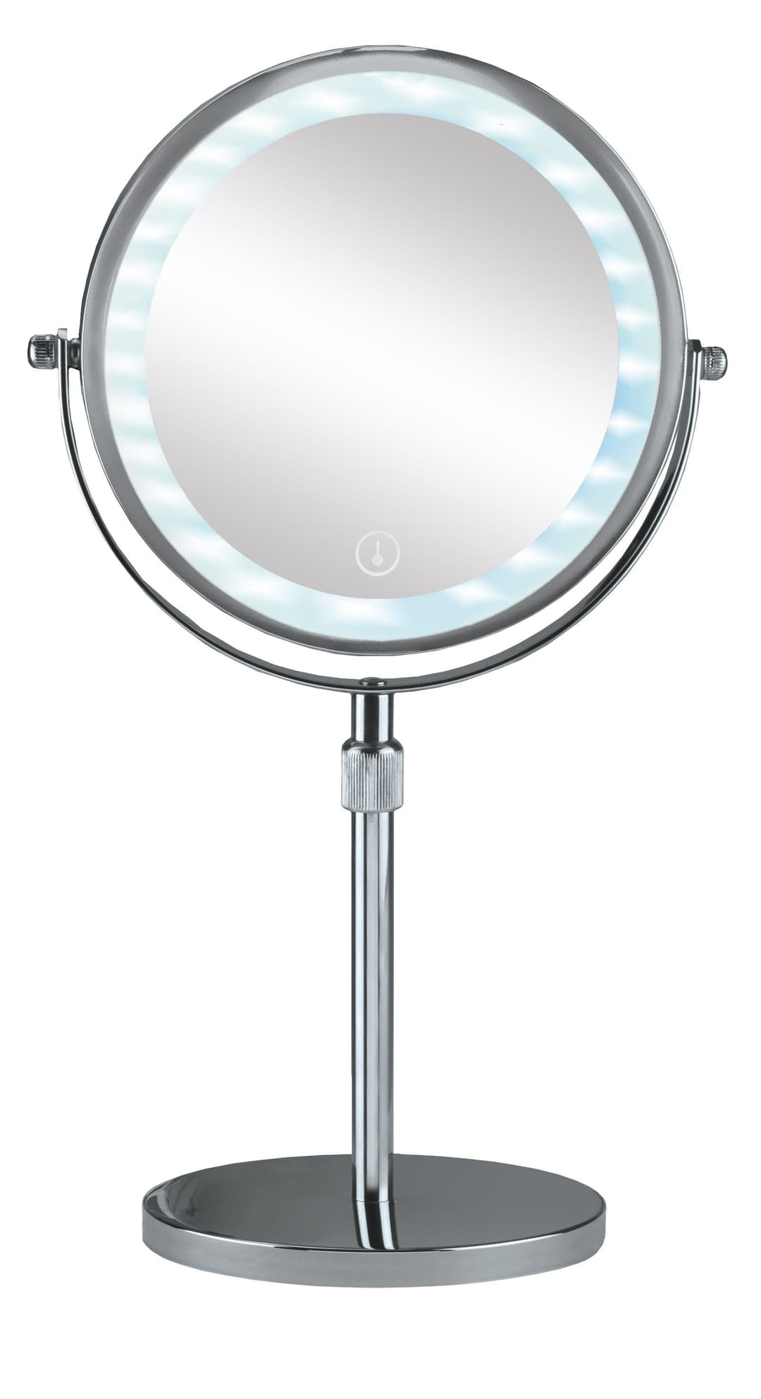 Kleine Wolke LED-Lichtspiegel Level Mirror | Silber