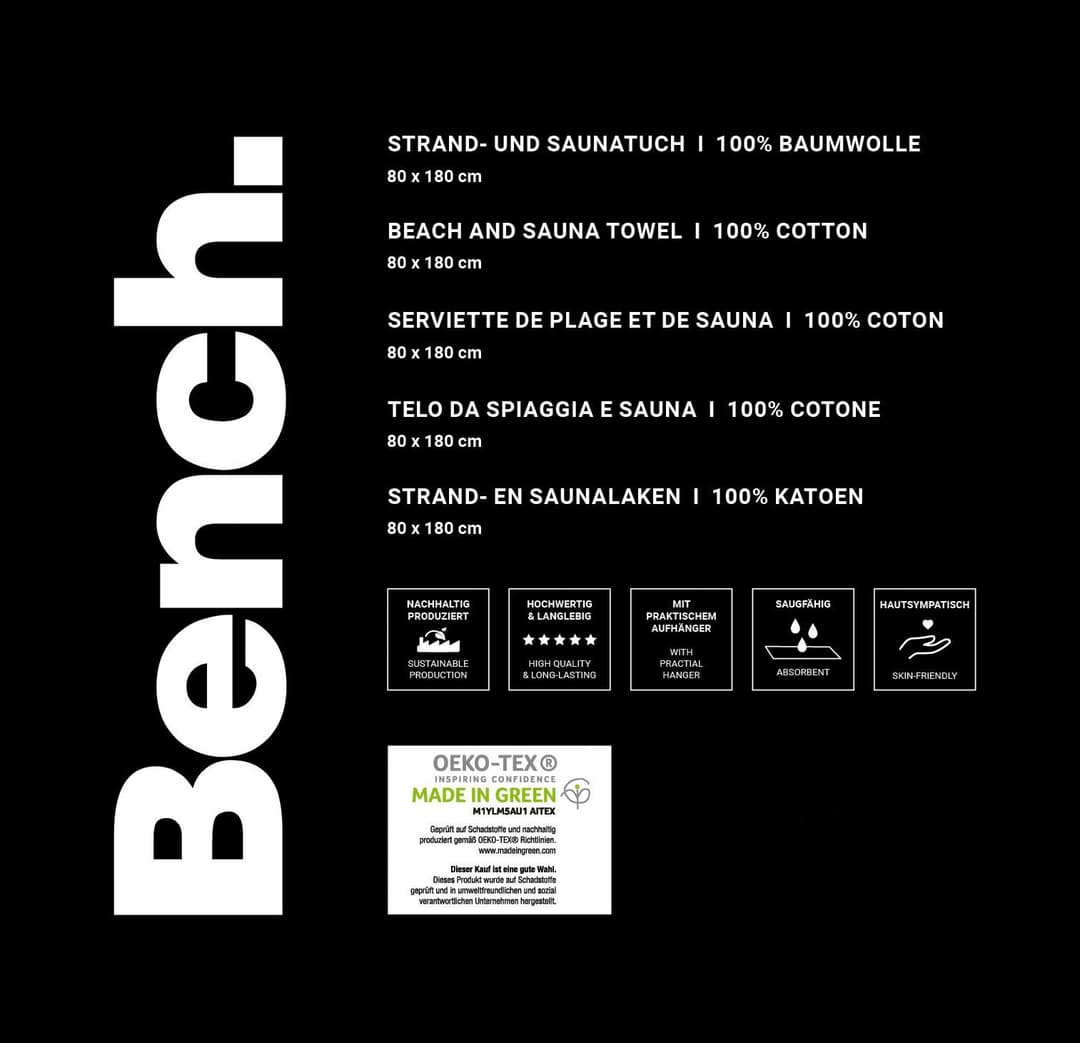 Bench Strandtuch | Grau