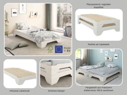 OTTO home Massivholzbett Melwine | Weiß