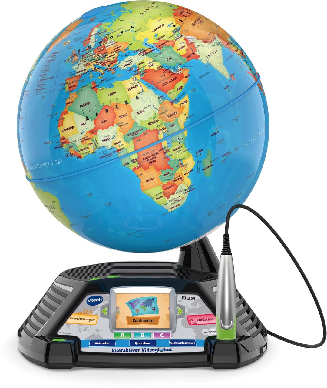 Vtech Globus School & Go, Interaktiver Videoglobus | Mehrfarbig