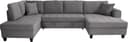 Trends by HG Wohnlandschaft Moritz U-Form | Grau 2