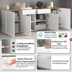 OTTO home Sideboard GARDA | Weiß