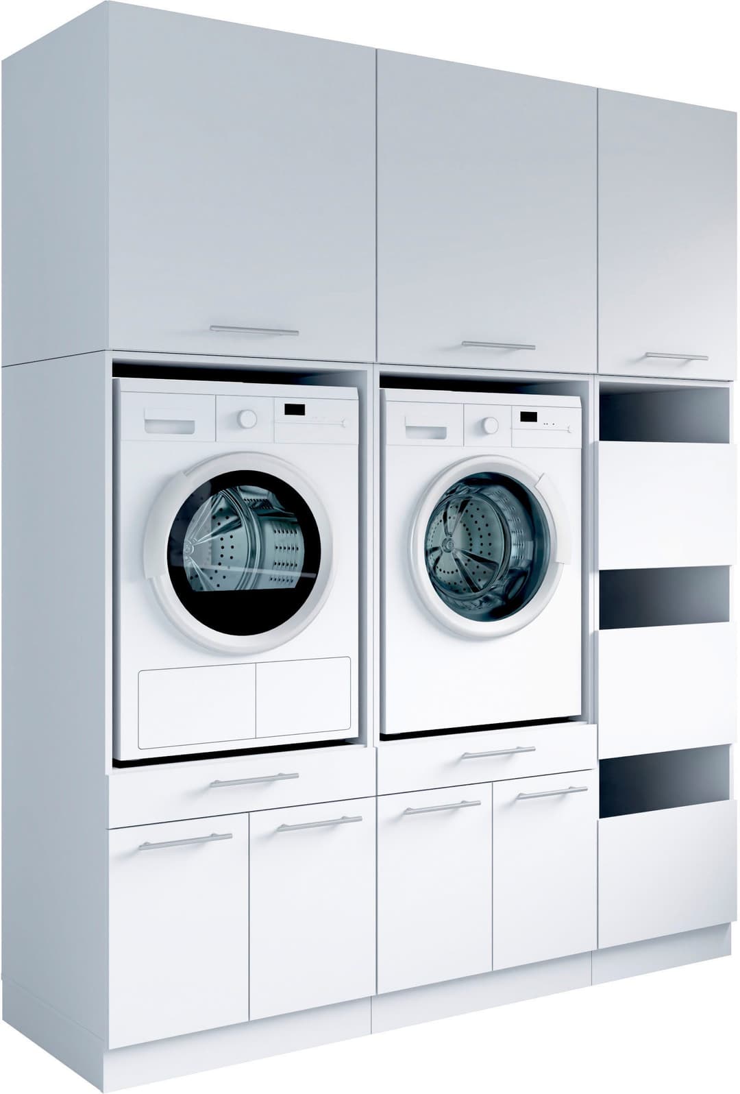 Laundreezy Mehrzweckschrank-Set | Weiß