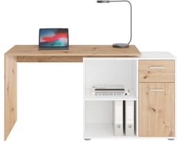 FMD Eckschreibtisch AUGSBURG | Holztöne