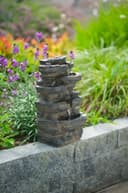 AcquaArte Gartenbrunnen Wasserfall MIRAS | Braun 2