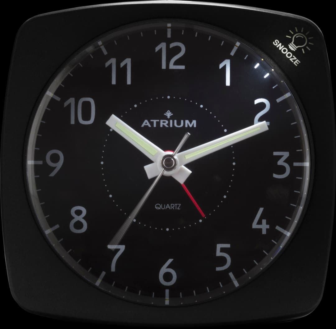 Atrium Quarzwecker A251-7 | Schwarz