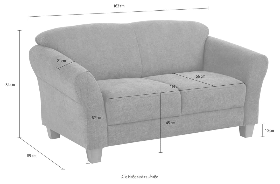 Home affaire 2-Sitzer Gotland | Grau