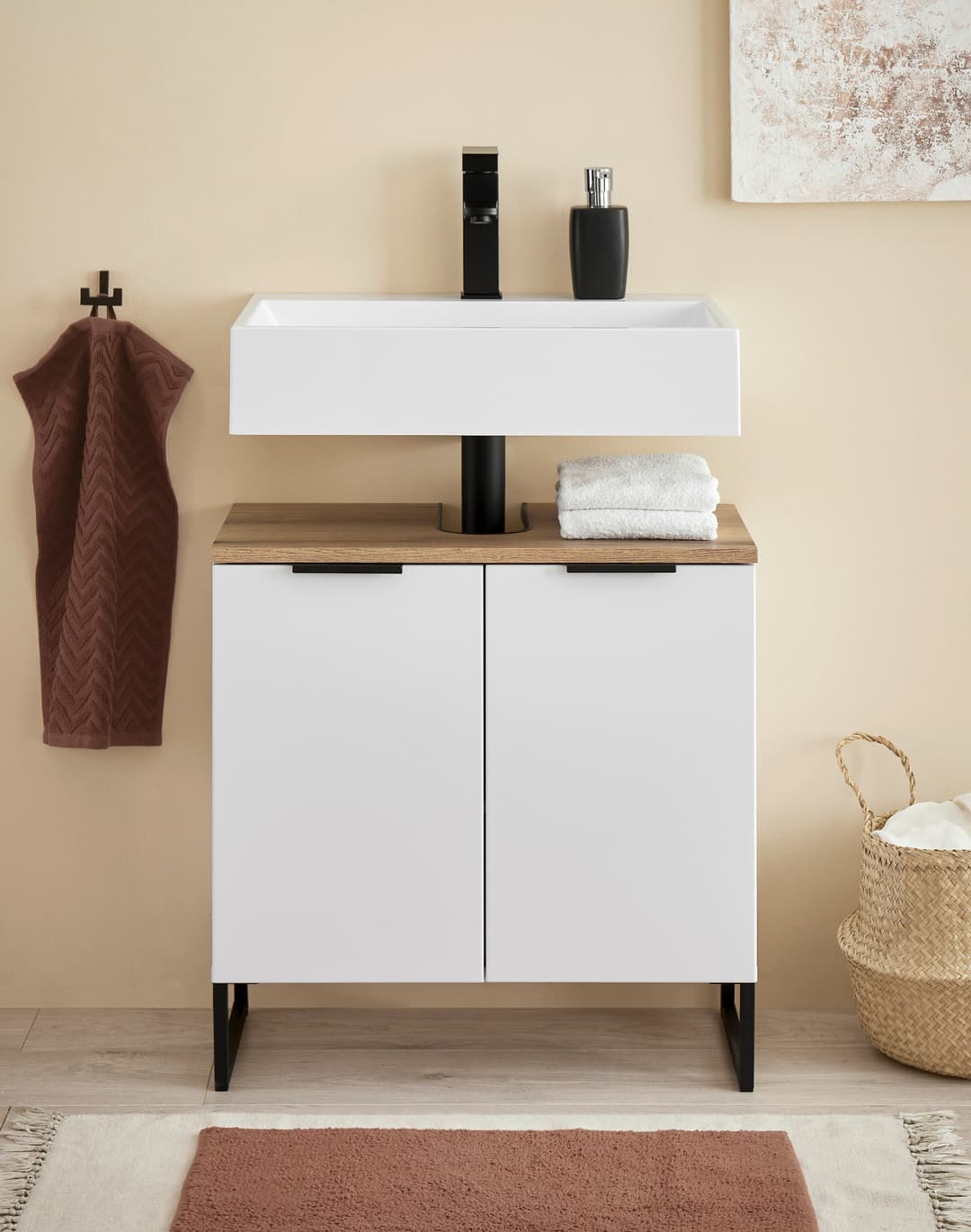 BASIC by Balculina Denver Waschbeckenunterschrank | Weiß