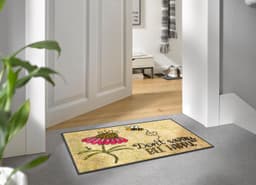 wash+dry by Kleen-Tex Fußmatte Bee Happy | Mehrfarbig