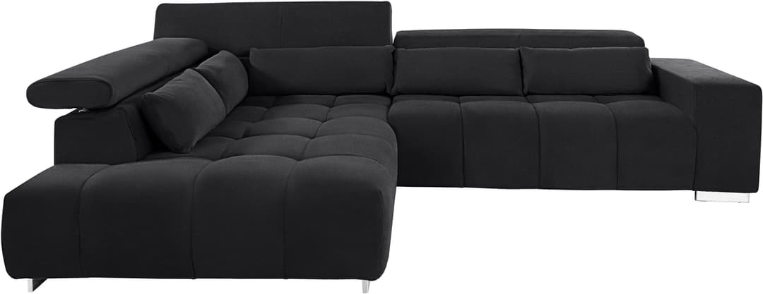 COTTA Ecksofa Orion L-Form | Schwarz