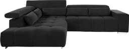 COTTA Ecksofa Orion L-Form | Schwarz