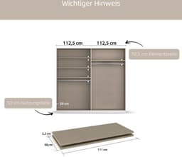 Rauch Einlegeboden Zubehör für Rauch-Schwebetürenschränke | Beige