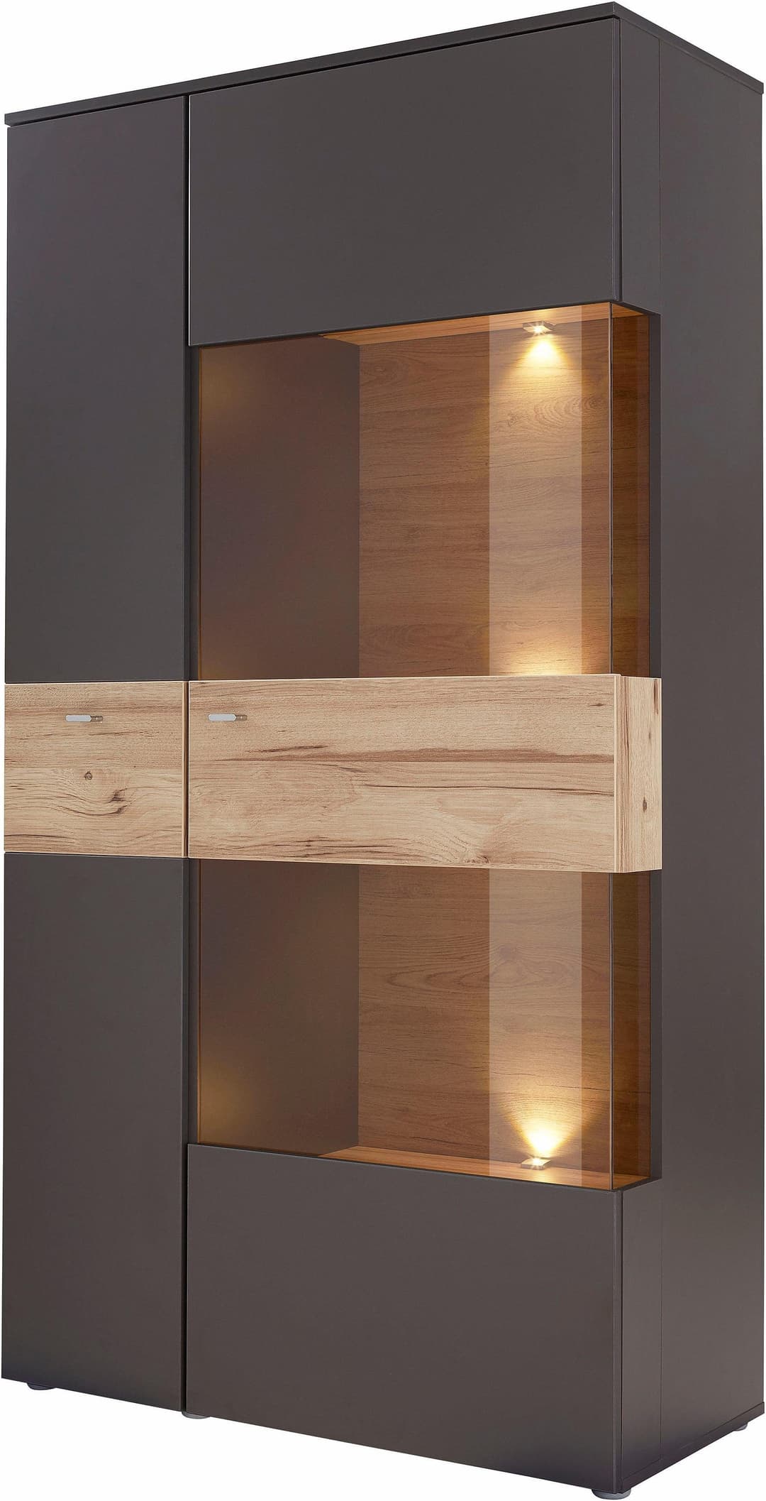 FORTE Vitrine Como Highboard | Braun