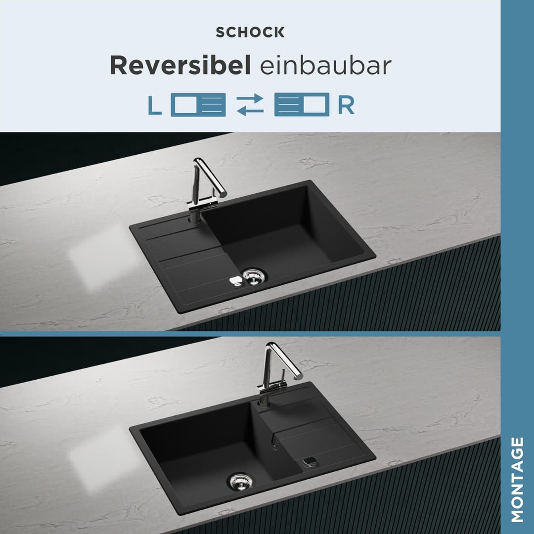 Schock Manhattan D-100LS Granitspüle | Schwarz