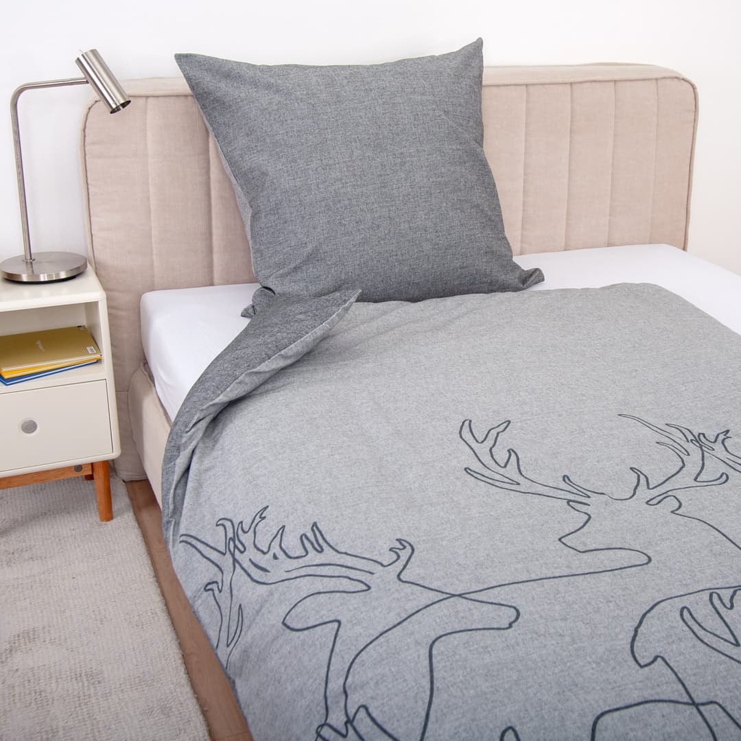 TOM TAILOR HOME Wendebettwäsche Lennart | Grau
