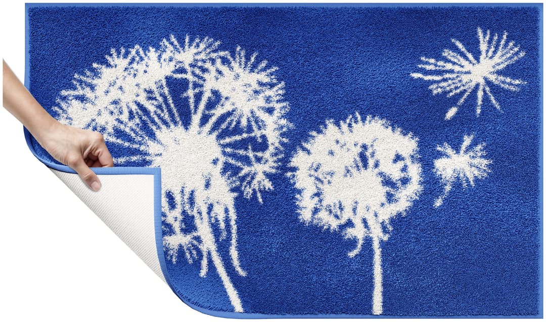 Grund Badematte Pusteblume | Blau