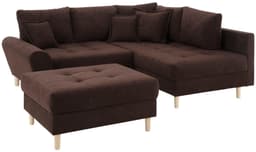 Home affaire Ecksofa Rice L-Form | Braun