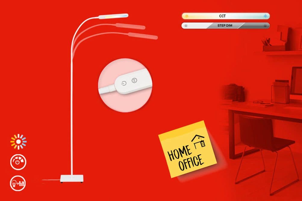 Briloner Leuchten LED Stehlampe SERVO | Weiß
