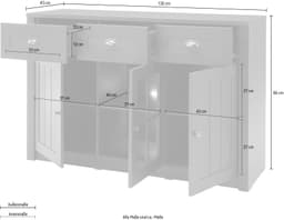 Home affaire Sideboard Ascot | Grau