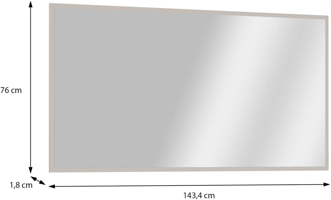 FORTE Garderobenspiegel Alice Springs | Beige