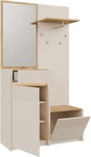 FORTE Oak Squere Kompaktgarderobe | Beige 5
