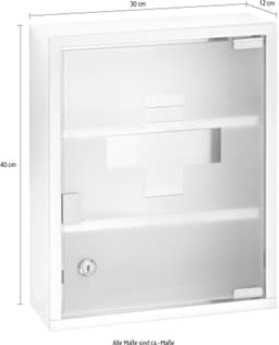 WENKO Medizinschrank | Silber