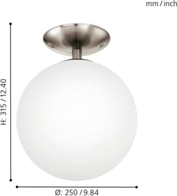 EGLO RONDO Deckenleuchte | Silber