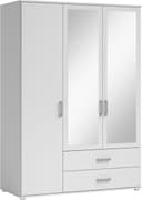 Schlafkontor Drehtürenschrank Ivar Kleiderschrank mit Spiegel | Weiß 2