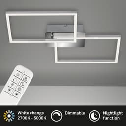 Briloner Leuchten LED Deckenleuchte FRAME | Silber