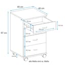 VOGL Möbelfabrik Rollcontainer Barrie | Holztöne 5