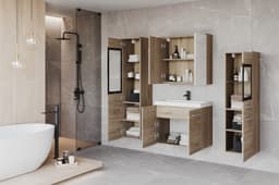 welltime Badmöbel-Set MADRIT II | Holztöne